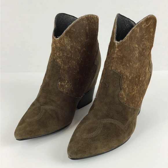Lola Cruz Brown Calf Hair & Suede Bootie | 36 (6) - Picture 2 of 14